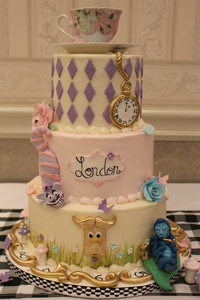 Amy Beck Cake Design, LLC - Alice in Wonderland themed baby  showertotally an Amy cake! And the inside almond cake with tart Michigan  cherry buttercream! Delivered to their home for an intimate